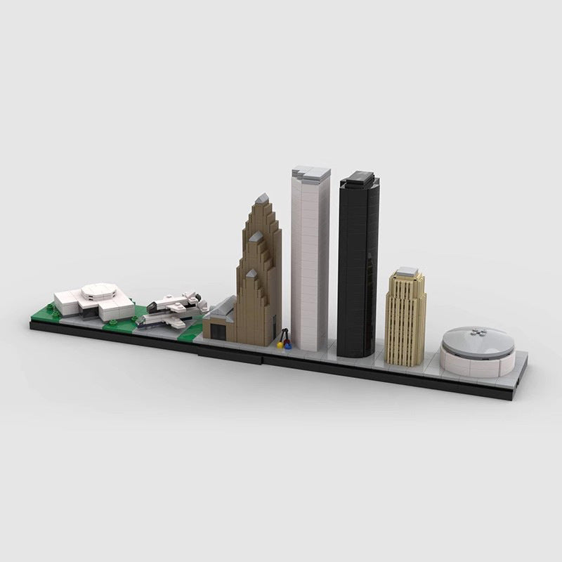 houston texas skyline building set | moc-65671 - 5