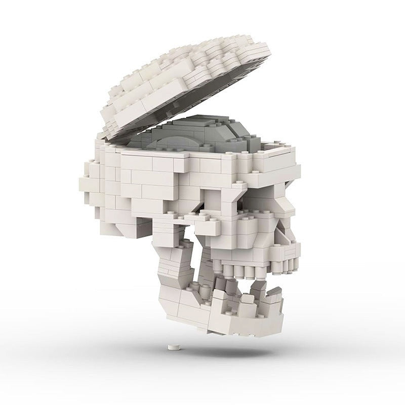 Human Skull With Brain MOC Anatomical Display Building Kit - 2
