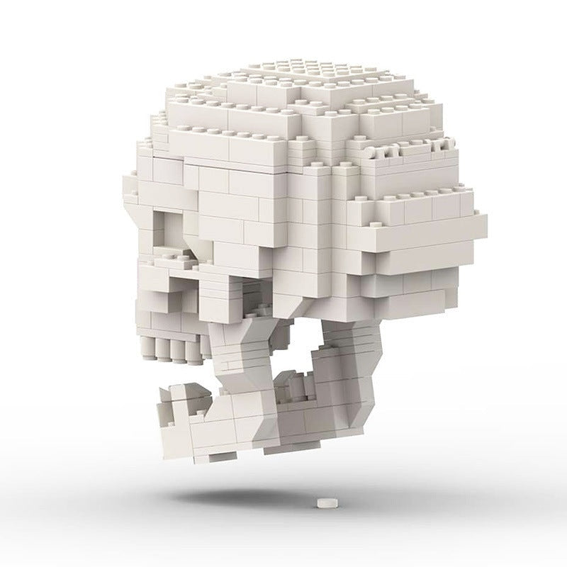 Human Skull With Brain MOC Anatomical Display Building Kit - 4