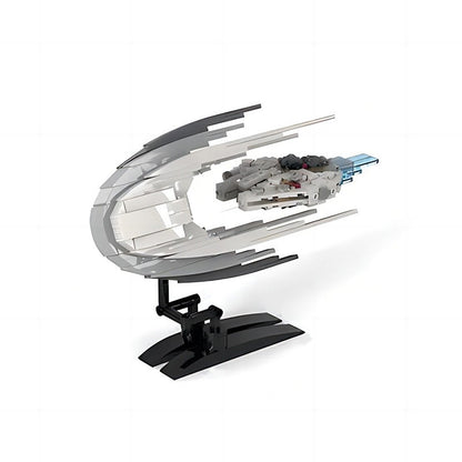hyper speed m.falcon concept diorama building set | star wars | moc-144468 - 3