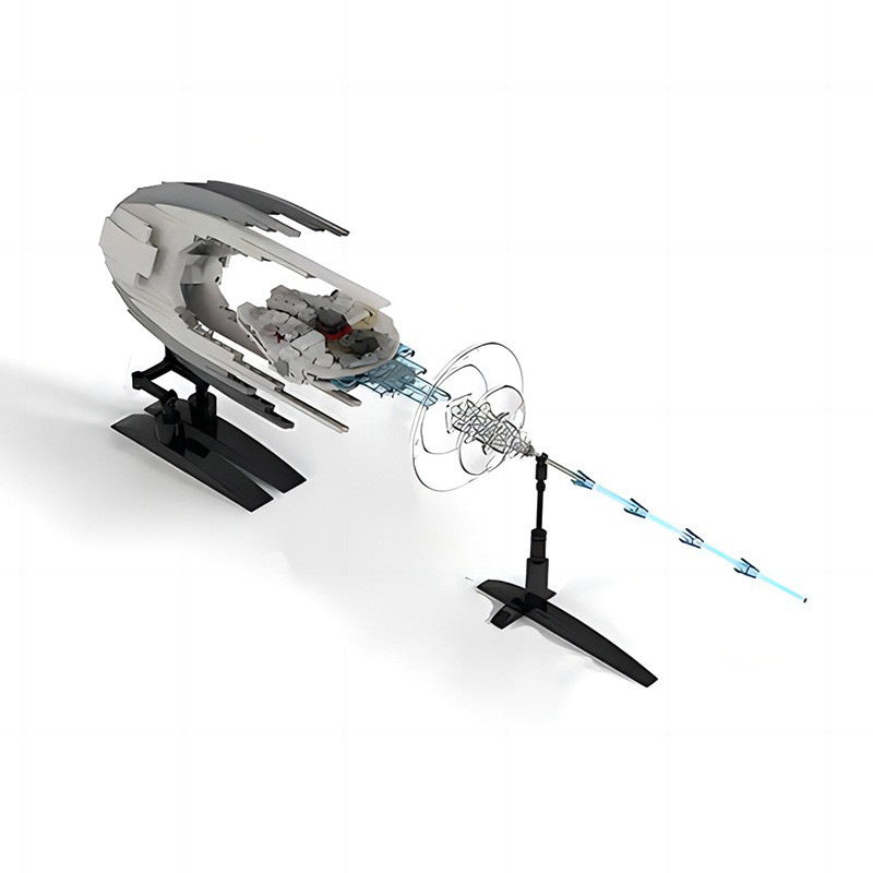 hyper speed m.falcon concept diorama building set | star wars | moc-144468 - 5