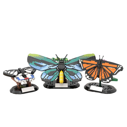 iconic butterflies building set | moc-140287 - 4