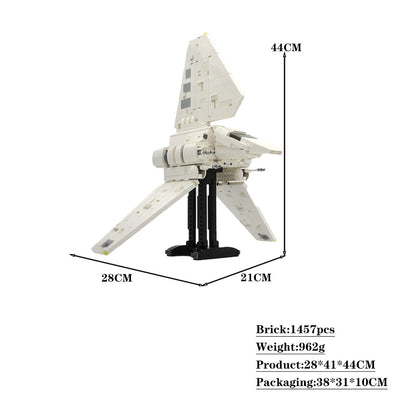 imperial shuttle building set | lambda-class t-4a shuttle | moc-83439 - 4
