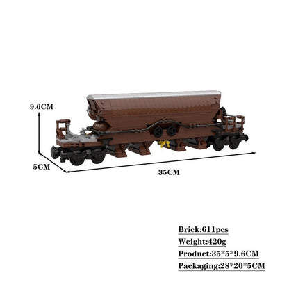 Industrial Hopper Wagon MOC Building Kit | 611-Piece Precision Railway Model - 3