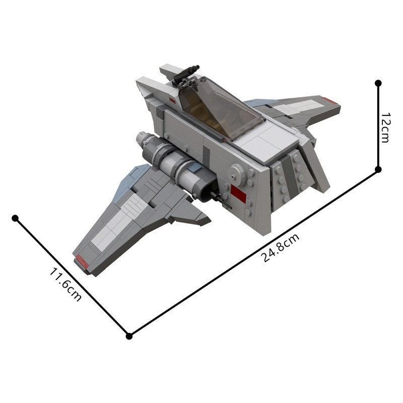 INT-3 Omen Galactic Royal Guard Starfighter Building Kit | LEGO-Compatible MOC - 1