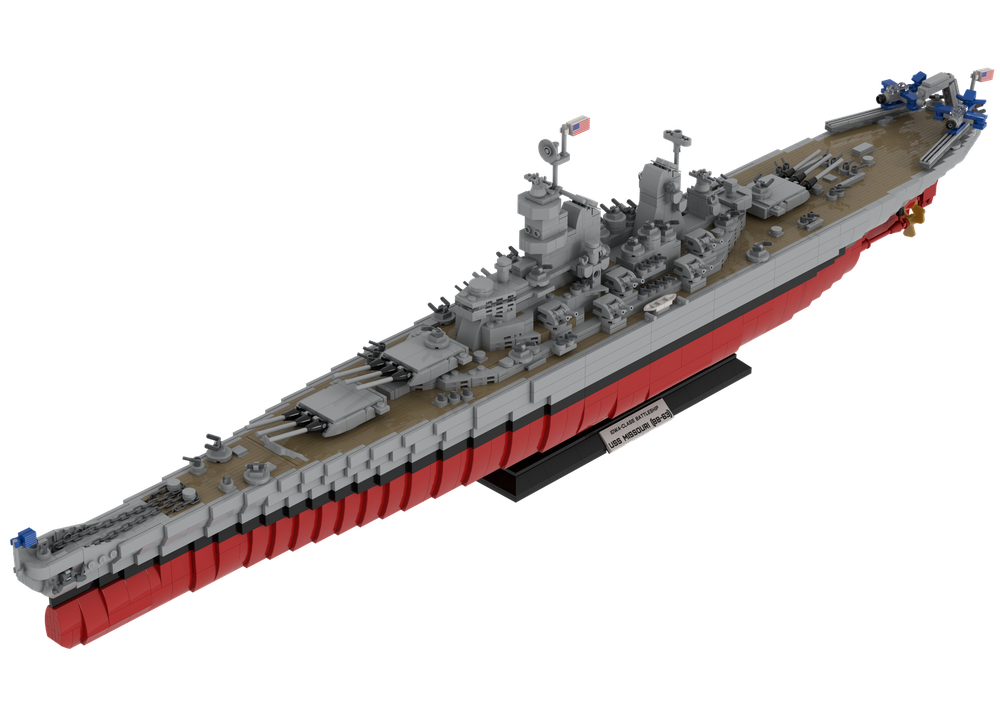 Iowa-Class Battleship USS Missouri BB-63 Building Kit | LEGO-Compatible MOC - 2