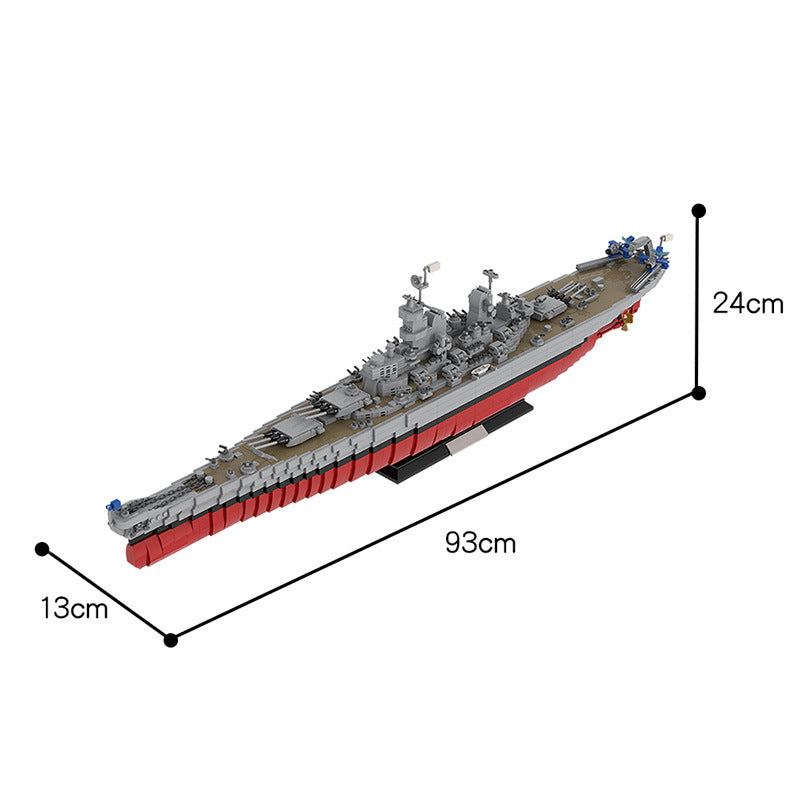 Iowa-Class Battleship USS Missouri BB-63 Building Kit | LEGO-Compatible MOC - 4