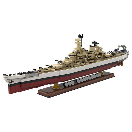 iowa class battleship uss wisconsin building set | moc-202012 - 2