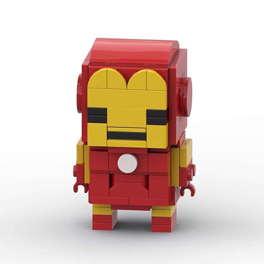 iron man moc brickheadz style set | lego-compatible 122pcs - 1
