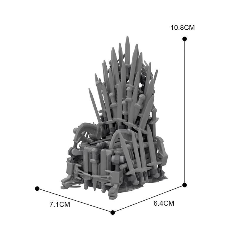 iron throne moc building set | game of thrones - 5
