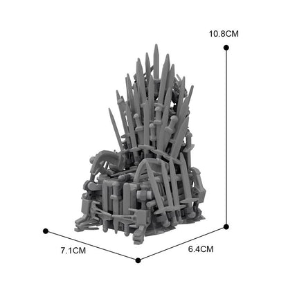 iron throne moc building set | game of thrones - 5