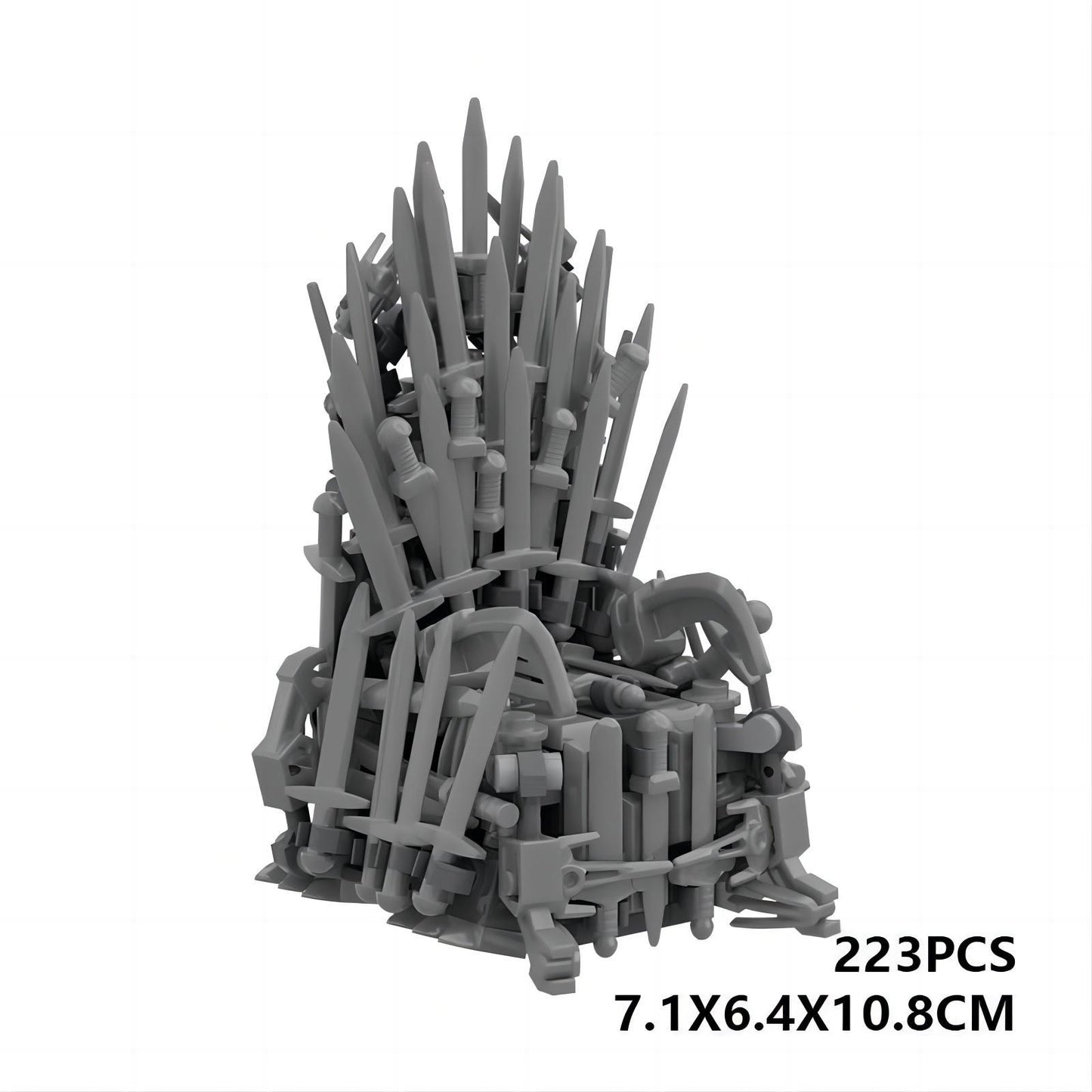 iron throne moc building set | game of thrones - 6