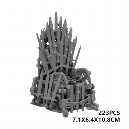 iron throne moc building set | game of thrones - 6