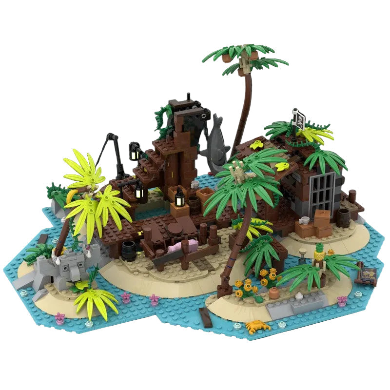 Islands of Pirate Shipwreck Bay Building Kit | Compatible MOC - 2