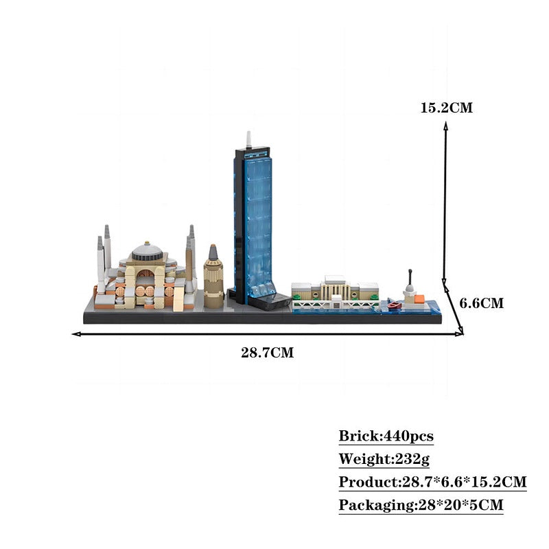 Istanbul Skyline MOC Building Kit | Historic City Architecture Display Model - 2