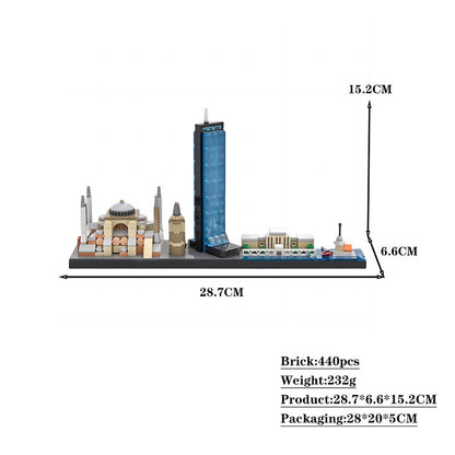 Istanbul Skyline MOC Building Kit | Historic City Architecture Display Model - 2