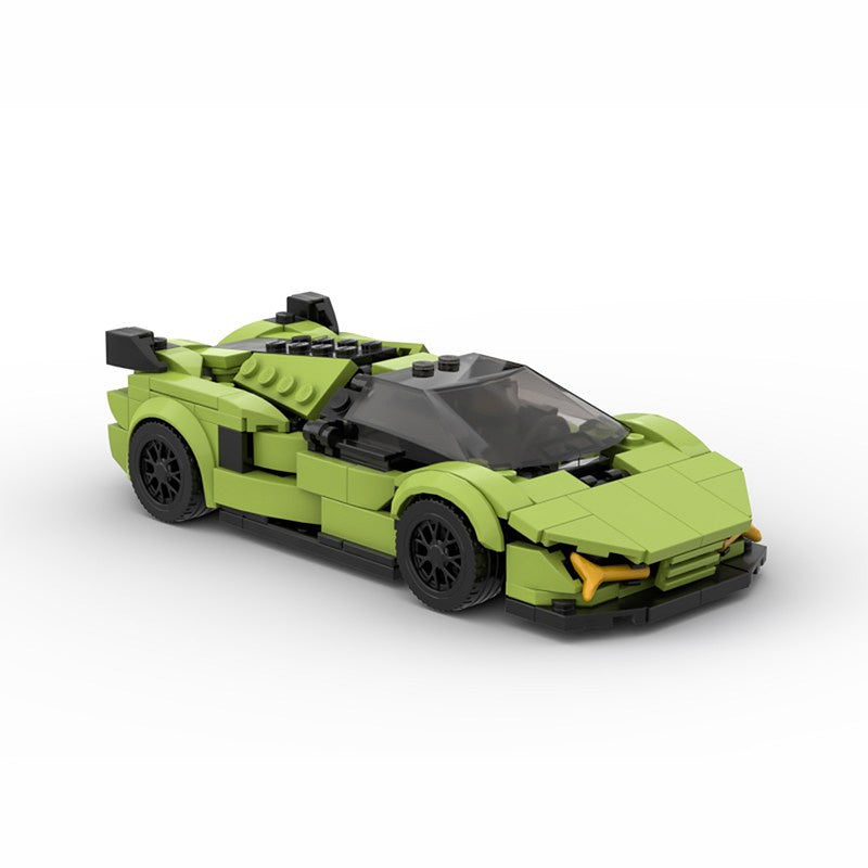 Italian Hybrid Hypercar with Engine Building Kit | 8-Stud LEGO-Compatible MOC - 3