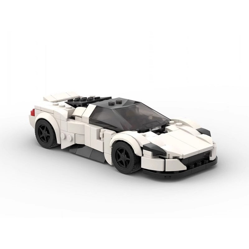 Italian Mid-Engine Supercar Building Kit | 8-Wide LEGO-Compatible MOC - 1