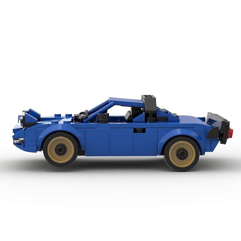 Italian Retro Wedge Rally Car MOC Building Kit | Classic Race Vehicle - 2