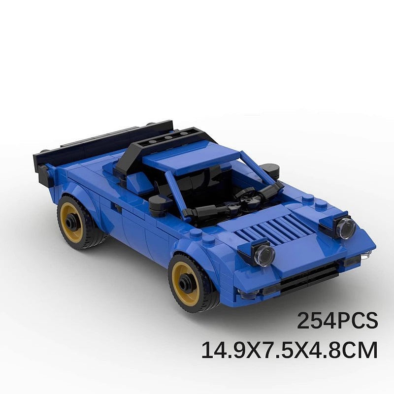 Italian Retro Wedge Rally Car MOC Building Kit | Classic Race Vehicle - 6