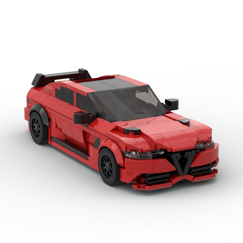 Italian Sports Sedan Building Kit | 8-Stud LEGO-Compatible MOC - 1