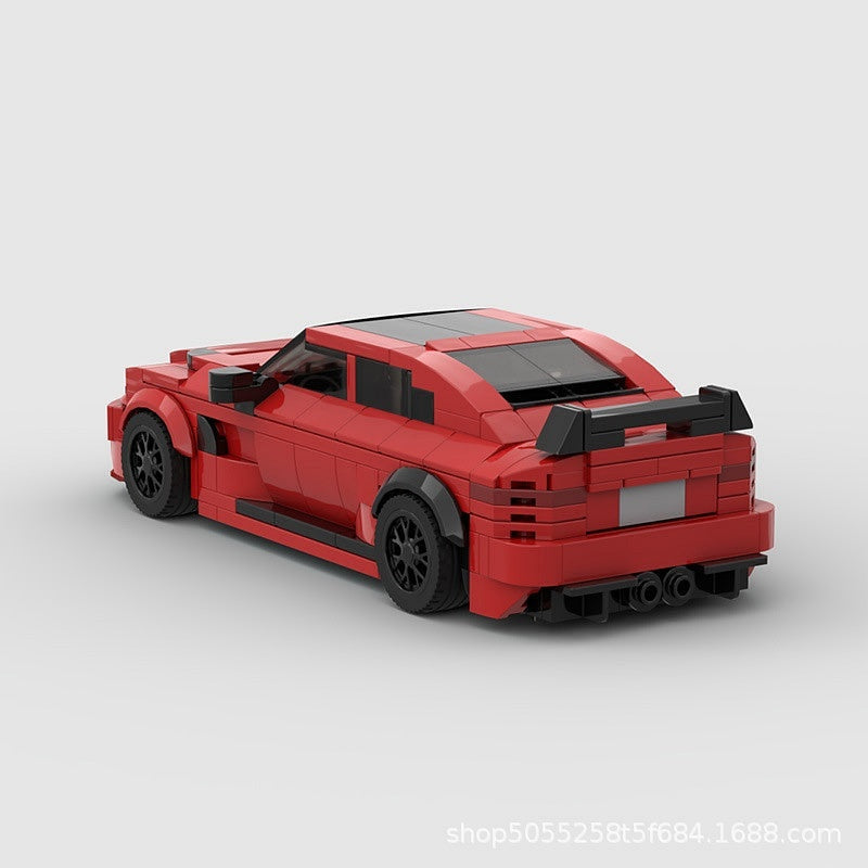 Italian Sports Sedan MOC Vehicle Building Kit | 8-Stud Performance Car Design - 2