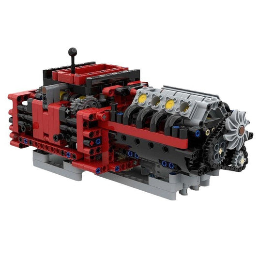 Italian Supercar 8 Speed Manual Gearbox Building Kit | LEGO-Compatible MOC - 3