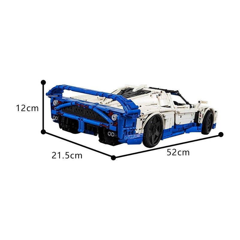 Italian V12 GT Hypercar Building Kit | 1:10 Scale | LEGO-Compatible MOC - 4