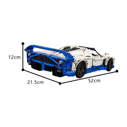Italian V12 GT Hypercar Building Kit | 1:10 Scale | LEGO-Compatible MOC - 4
