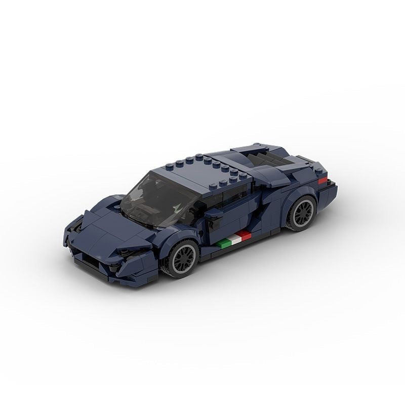 Italian V12 Hypercar Speed Racer Building Kit | LEGO-Compatible MOC - 1