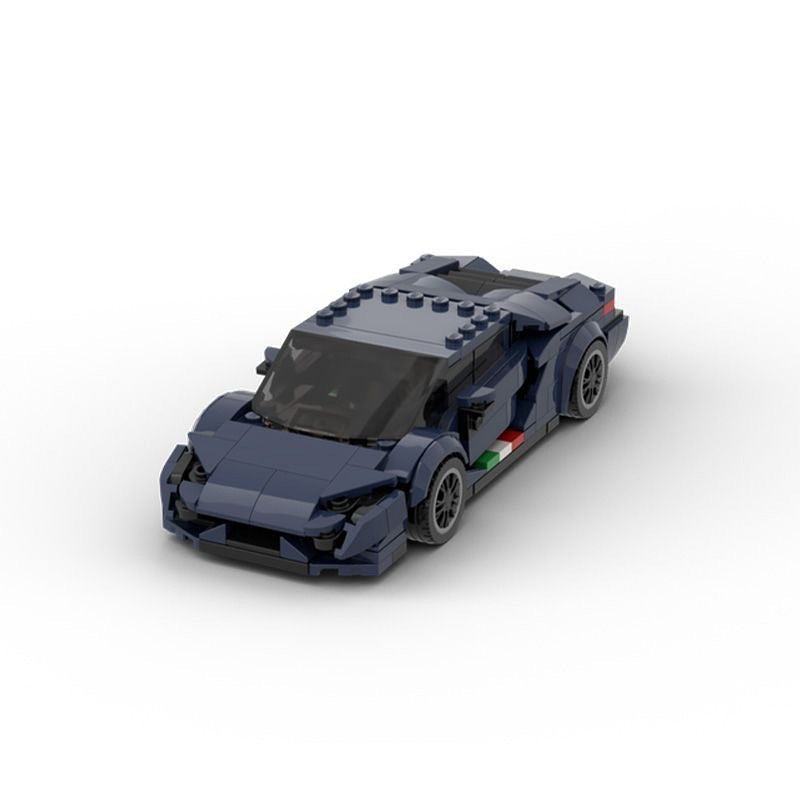Italian V12 Hypercar Speed Racer Building Kit | LEGO-Compatible MOC - 3
