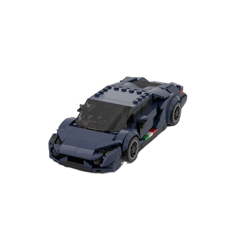 Italian V12 Hypercar Speed Racer Building Kit | LEGO-Compatible MOC - 4