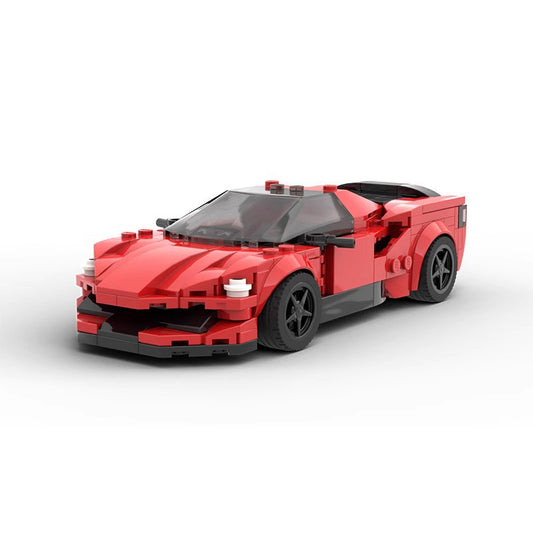 Italian V8 Tri-Motor PHEV Hybrid Hypercar Building Kit | LEGO-Compatible MOC - 1