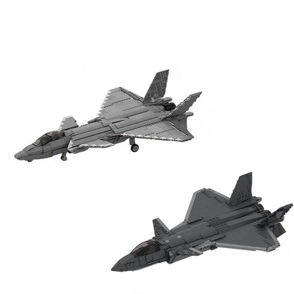 J-20 Stealth Fighter MOC Building Kit | Modern Aircraft Model - 1