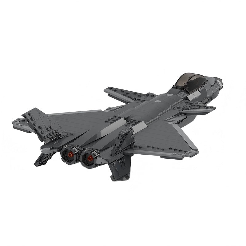 J-20 Stealth Fighter MOC Building Kit | Modern Aircraft Model - 4