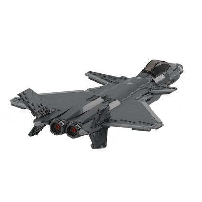 J-20 Stealth Fighter MOC Building Kit | Modern Aircraft Model - 4
