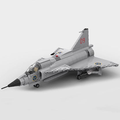 JA & AJ-37 Viggen Building Kit | LEGO-Compatible MOC - 1