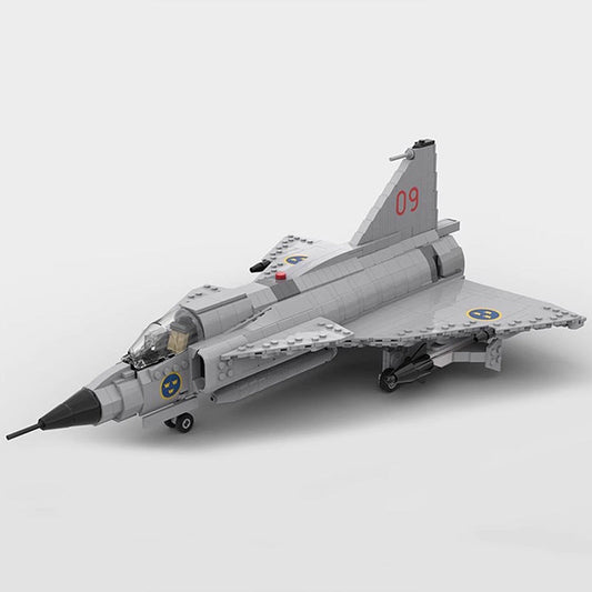 JA & AJ-37 Viggen Building Kit | LEGO-Compatible MOC - 1