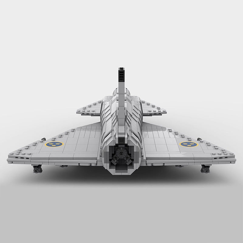 JA & AJ-37 Viggen Fighter Jet MOC Building Kit - 4