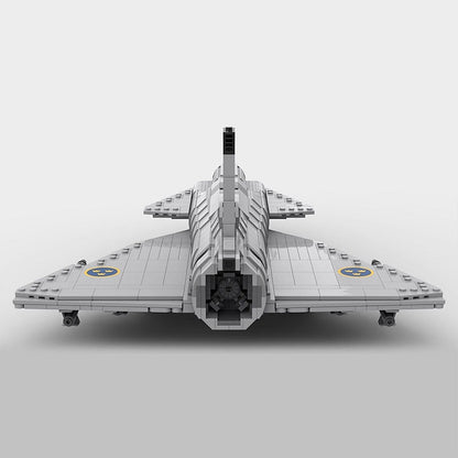 JA & AJ-37 Viggen Fighter Jet MOC Building Kit - 4