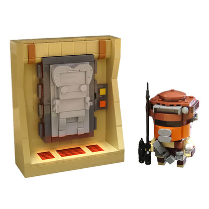 jabba's prize carbonite & boushh brickheadz | moc-158391 - 4