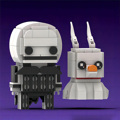 jack skellington & zero brickheads building kit | nightmare before christmas | moc-162667 - 2