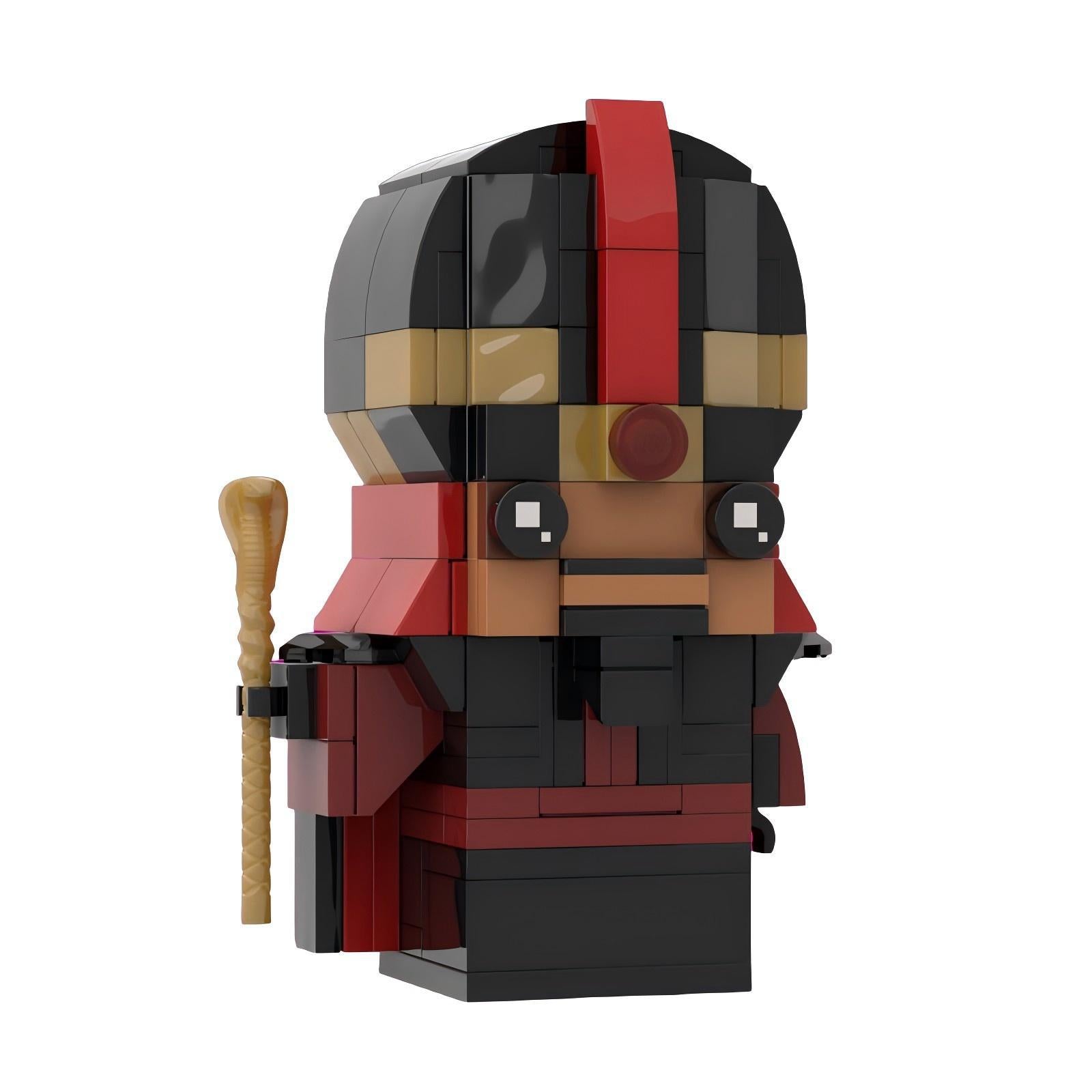 jafar brickheadz building kit | aladdin | moc-81627 - 3