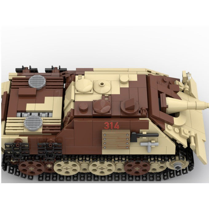 jagdpanther tank destroyer building set | summer camouflage | moc-136029 - 3