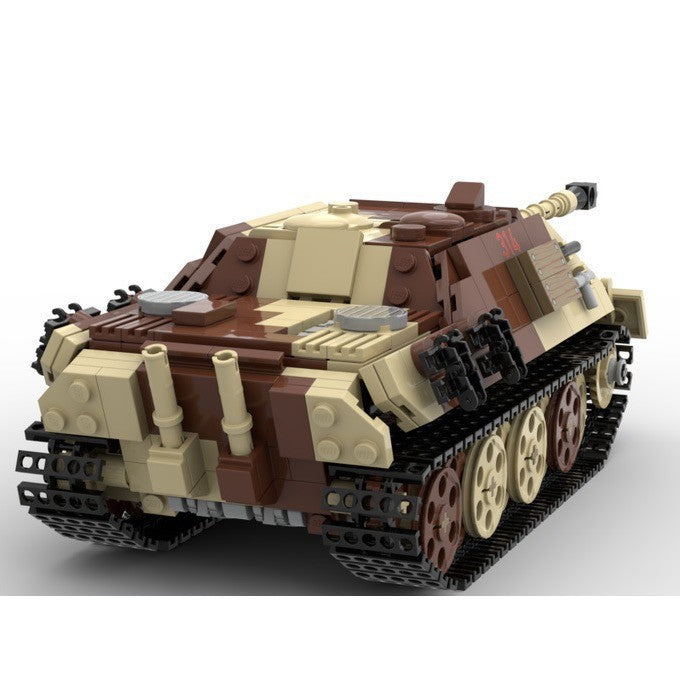 jagdpanther tank destroyer building set | summer camouflage | moc-136029 - 4