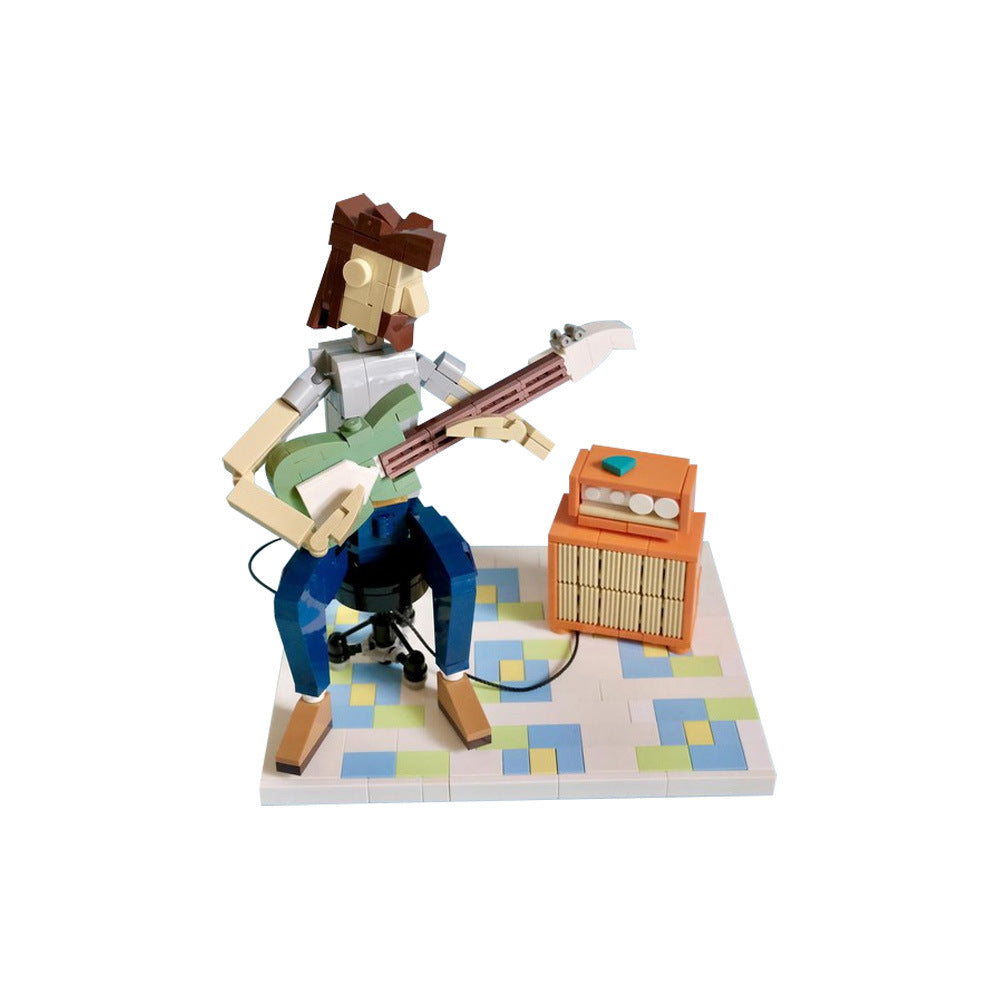 jam session guitarist building set | moc-150398 - 1