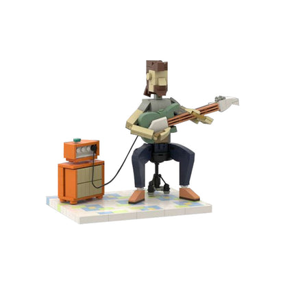 jam session guitarist building set | moc-150398 - 4