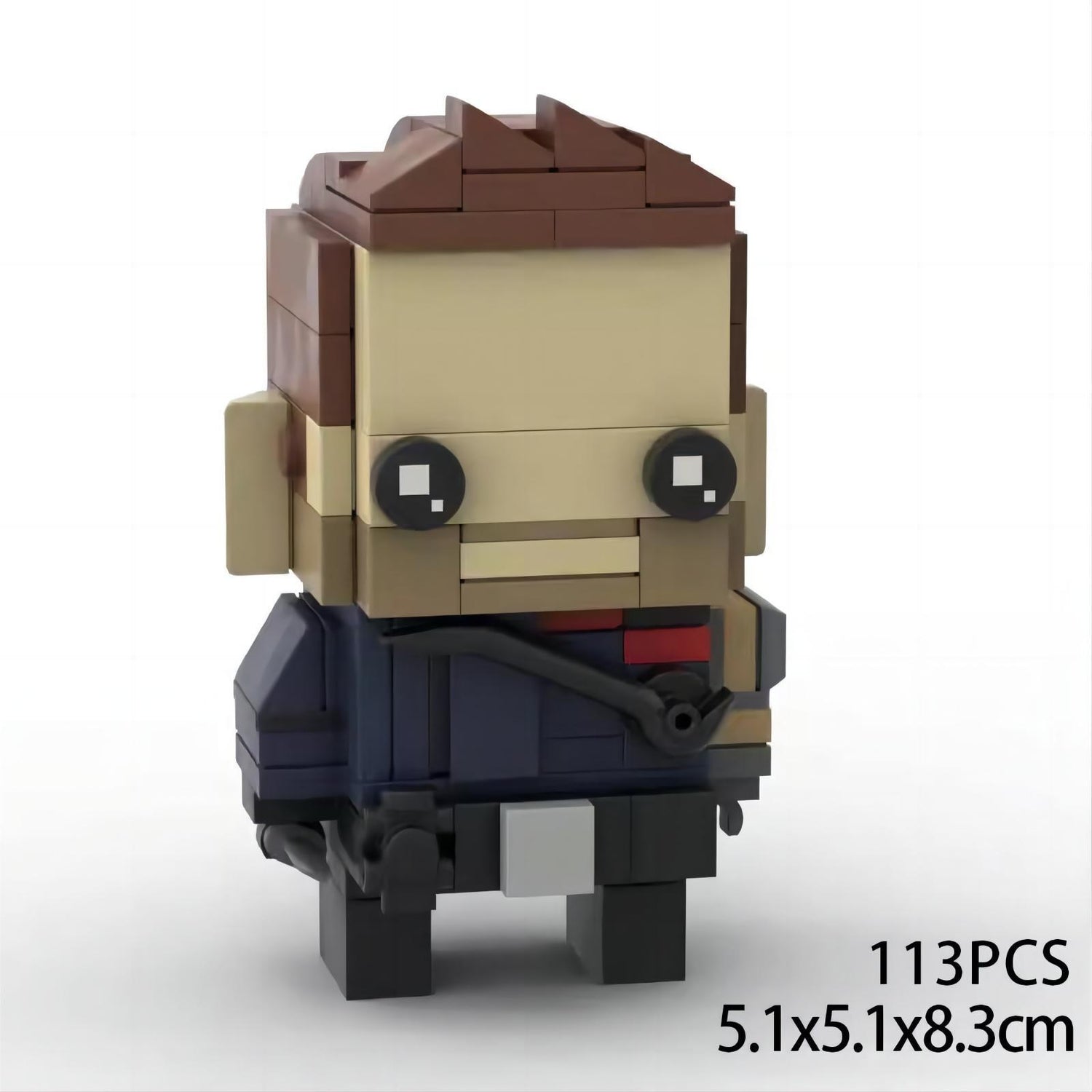 james barnes brickheadz | lego-compatible marvel superhero moc - 1