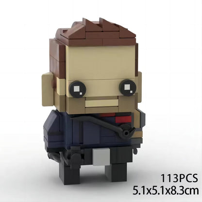 james barnes brickheadz | lego-compatible marvel superhero moc - 1