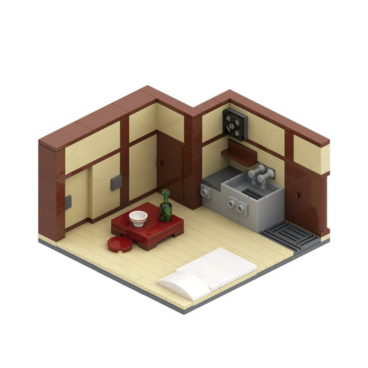 Japanese Apartment Building Kit | LEGO-Compatible MOC - 1